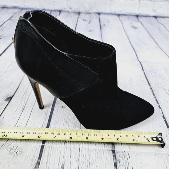 SAM EDELMAN | leather stilleto heel zip pointed toe booties shoes - Picture 9 of 12